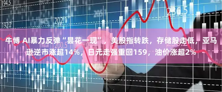 牛博 AI暴力反弹“昙花一现”，美股指转跌，存储股走低，亚马逊逆市涨超14%，日元走强重回159，油价涨超2%
